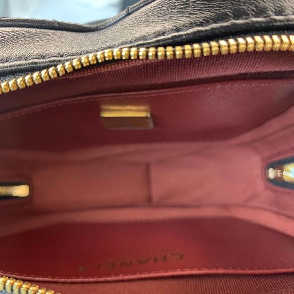 ❌❌  Authentic CHANEL 22S Heart Bag large CC black Lambskin Leather Crossbody - Picture 7 of 16